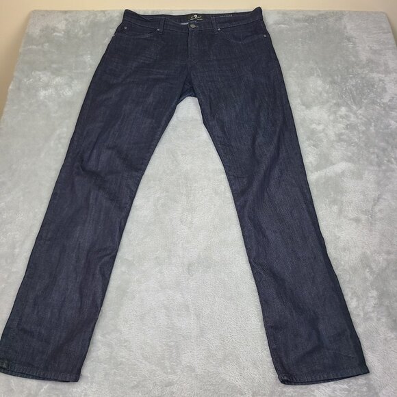 7 For All Mankind‎ Womens Dojo Faded Mid Rise Denim Bootcut Jeans Sz 36 X33 - Picture 1 of 11